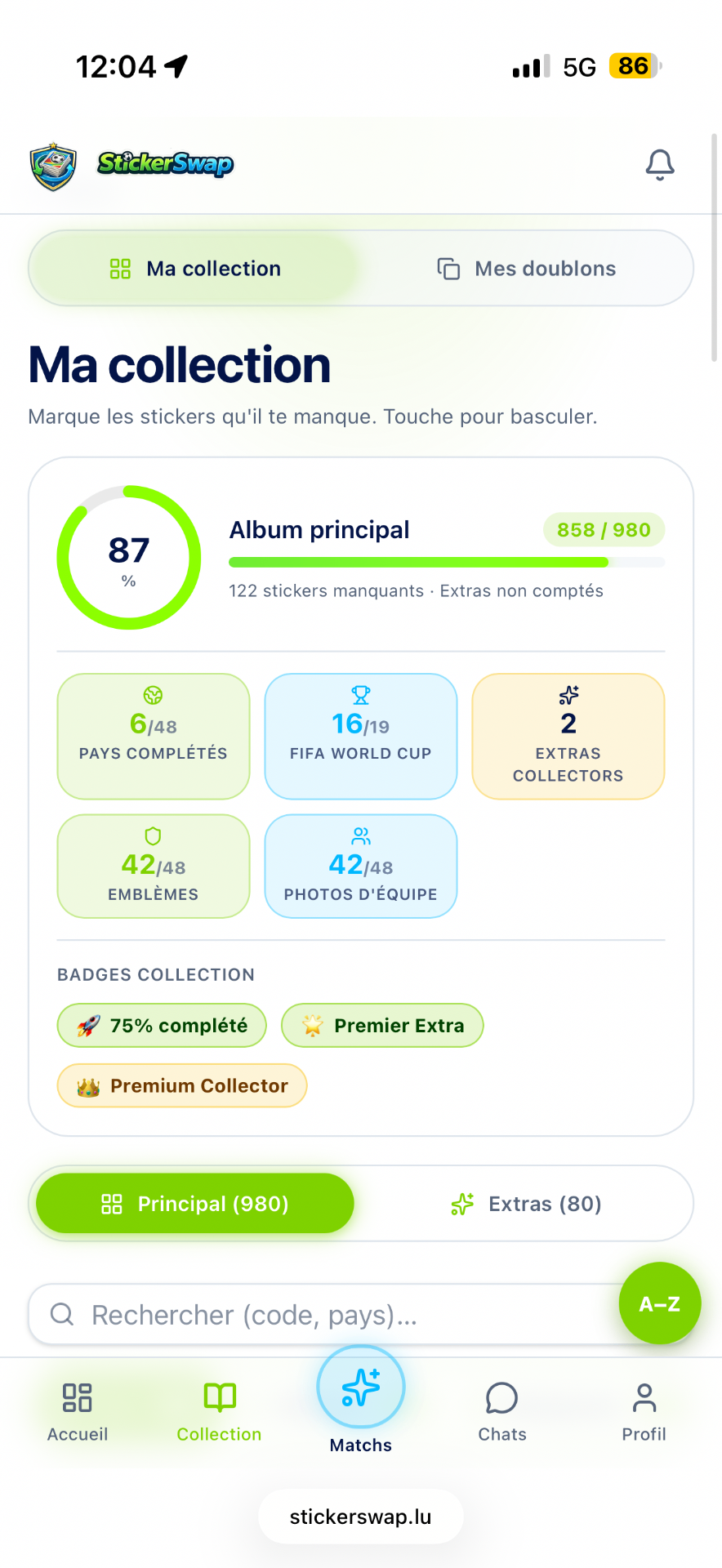StickerSwap — Suis ta collection